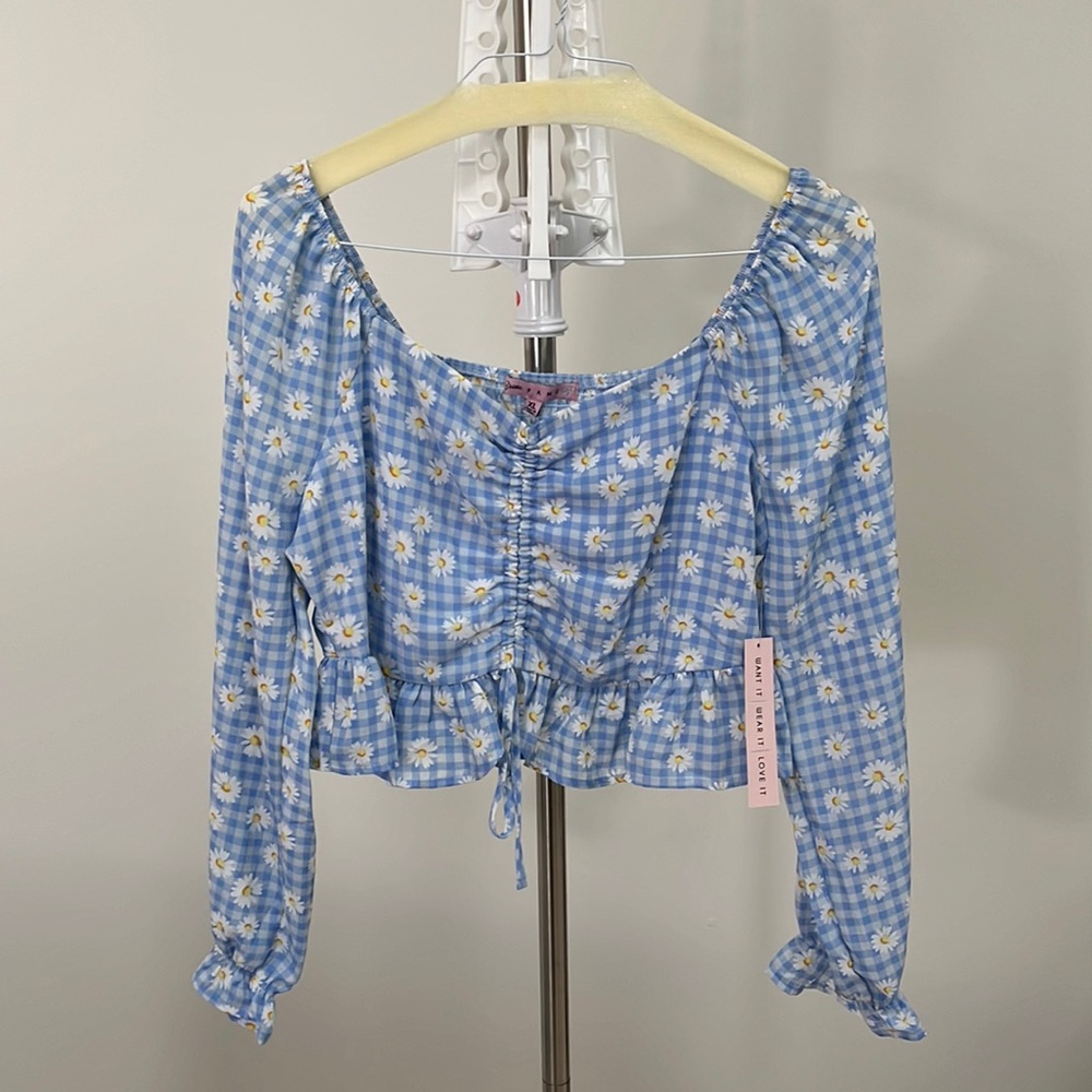 Crafe Fame floral printed peplum top